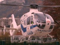 F-GMHE @ LFLG - EC135 SAMU Grenoble France - by Pascal
