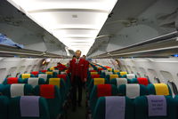 OE-LBF @ LOWW - Cabin of Austrian Airlines Airbus A321 Wien after landing in the new year 2009!!