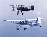 N293AC @ W66 - In formation with a Stearman over Virginia - by Vernon Poole Jr.