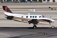 N611CR @ VGT - Coleman Cattle Company's 1990 Beech C90A King Air N611CR rolling out on RWY 12R after arrival from Raton Muni/Crews Field (RTN), New Mexico.