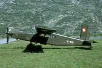 V-615 @ LSMJ - Visiting aircraft to Turtmann were often parked just adjecent to the main road through the Rhone valley. - by Joop de Groot