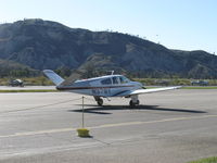 N378Y @ SZP - 1951 Beech B35 BONANZA, Continental E225 upgrade, taxi to Rwy 04 - by Doug Robertson