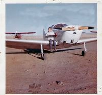 N34856 @ RIW - Me sitting on the wing in 1962 in Riverton Wyoming - by Glenn Putman - Owner of plane at that time