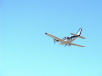 N288TB @ SZP - 1975 Beech 95-B55 (T-42A) BARON, two Continental IO-470-L 260 Hp each, takeoff climb Rwy 04 - by Doug Robertson