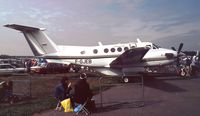 F-GJEB @ EGLF - Beechcraft 200 King Air  at Farnborough International 1990 - by Ingo Warnecke