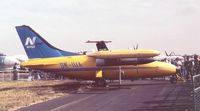 SE-IUA @ EGLF - Mitsubishi MU-2B-26 of NYGE for traget towing at Farnborough International 1990 - by Ingo Warnecke