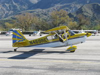 N469RE @ SZP - 1998 American Champion 8KCAB SUPER DECATHLON, Lycoming AEIO-360 180 Hp, taxi - by Doug Robertson