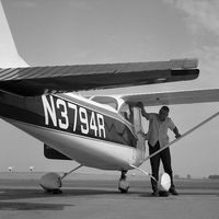 N3794R @ CNO - Original owner doing his pre-flight check. - by Gary Gabler