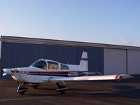 N6299U @ KPOC - WHITE WITH RED AND BLUE STRIPES - by FRED KEELIN