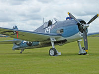 G-BTCC @ EGSU - Grumman F6F-5/Duxford Flying Legends show - by Ian Woodcock