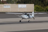 N1611V @ KSMO - 1947 Cessna 120 at Santa Monica - by Curt Sletten