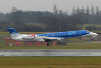 G-RJXO @ EGCC - BMI EmbraerJet arrives Manchester UK - by Terry Fletcher