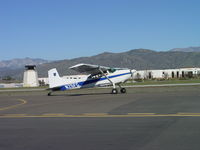 N25FG @ POC - After being fueled, taxiing for take off - by Helicopterfriend