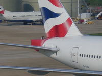 G-VIIB @ EGKK - Tail section, APU vent. - by Robert Bartlett