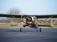 G-BWLR @ EGBT - Broussard arriving at Turweston - by Simon Palmer