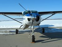 N850H @ I74 - Business end of a Cessna 208 Caravan on the ramp at Urbana, Ohio - by Bob Simmermon