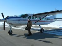 N850H @ I74 - Carl's 6'4, so that's a tall Cessna.  On the ramp at Urbana, Ohio - by Bob Simmermon