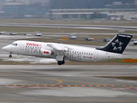 HB-IYU @ LSZH - British Aerospace Bae146-300/RJ100 HB-IYU Swiss in Star Alliance colors - by Alex Smit