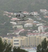 N486CS @ TNCM - approching the helipad at TNCM - by daniel jef
