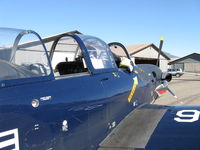 160937 @ SZP - Beech T-34C TURBINE MENTOR Sierra Hotel of USMC VMFAT-101, one P&W(C)PT6A-25 400 shp turboprop. Returned to service 1998, Tandem fully instrumented cockpits - by Doug Robertson