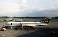 G-AWZB @ EGCC - In service with British European Airways as seen at Manchester in the winter of 1973. - by Peter Nicholson
