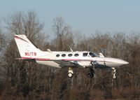 N91TW @ DTN - About to touch down on runway 14 at the Downtown Shreveport airport. - by paulp