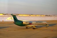 N17560 @ KCID - Parked on the Landmark Ramp, as seen from my office in the tower. - by Glenn E. Chatfield