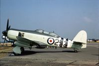 G-BCKH @ EGLK - One of Doug Arnold's Sea Furies displayed at the 1976 Blackbushe Fly-in. - by Peter Nicholson