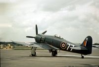 G-BCOV @ EGLK - Another of Doug Arnold's Sea Furies at the 1976 Blackbushe Fly-in. - by Peter Nicholson