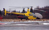 G-ROVY @ EGLK - R22 at a cold Blackbushe - by moxy