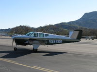 N9856R @ SZP - 1960 Beech M35 BONANZA, Continental IO-470-C 250 Hp, taxi - by Doug Robertson