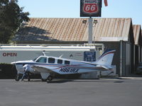 N861RX @ SZP - 1979 Beech A36 BONANZA, Continental IO-520 285 Hp, refueling - by Doug Robertson
