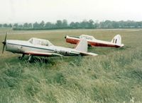 G-BBWI @ EGTR - Ex RAF Chipmunk with G-BBWN at Elstree in 1975 - by GeoffW