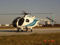 N46TP @ KTPF - OH-6 on the ground - by Luc Pieterbourg