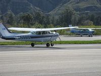 N65989 @ SZP - 1983 Cessna 172P SKYHAWK II, Lycoming O-320-D2J 160 Hp, landing roll Rwy 22 - by Doug Robertson