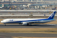 JA756A @ RJTT - ANA B777 takes off from Haneda