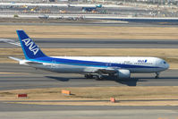 JA604A @ RJTT - ANA B767 arrives Haneda