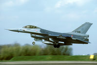 J-515 @ EHLW - When the Dutch F-16s were sent to the Yugoslavian crisis all colourful markings were removed. The location of the squadron markings can still be seen however.