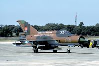 7708 @ EGVA - As painted on the aircraft this MiG 21 was 'Presented to the RAF Benevolent Fund International Air Tattoo by the Slovak Air Force. This present is now stored at Boscombe Down.