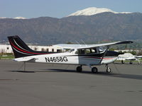 N4658G @ POC - Parked at Brackett - by Helicopterfriend
