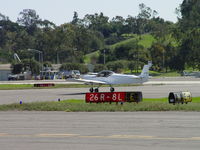 N41MX @ POC - Taking off eastbound from 8L at Brackett - by Helicopterfriend