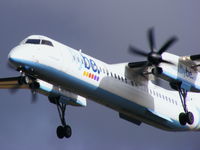 G-JEDU @ EGGP - flybe - by chris hall