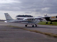 D-ECGM @ LPBR - Cessna 172 with diesel engine. Sory about the quality, but i took this foto with my cellphone. - by ze_mikex