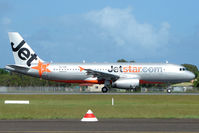 VH-VQB @ YBMC - Marks formerly worn on a Boeing 717 - now worn on a new A320 operated by Jetstar - seen on its second day of operation at Maroochydore