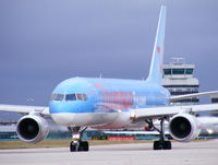 G-BYAY @ EGCC - Thomson - by chris hall