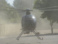N535WK - Kicking up the dirt on touch down - by Helicopterfriend