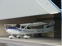 N411RF @ CCB - In the hanger out of the rain at Cable - by Helicopterfriend