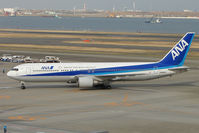 JA8324 @ RJTT - ANA B767 arrives Haneda