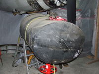 N3703G @ D52 - One fuel tank removed for inspection of wing. - by Terry L. Swann