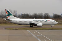 LZ-BOU @ EGGW - Bulgaria Air B737 operating SkyEurope flight out of Luton - by Terry Fletcher